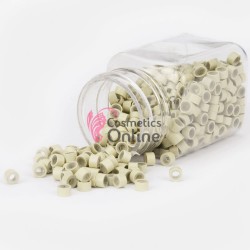 Inele microring cu silicon pentru extensii de par 500 bucati de 5mm Cod 06746 Blond Deschis Ash 